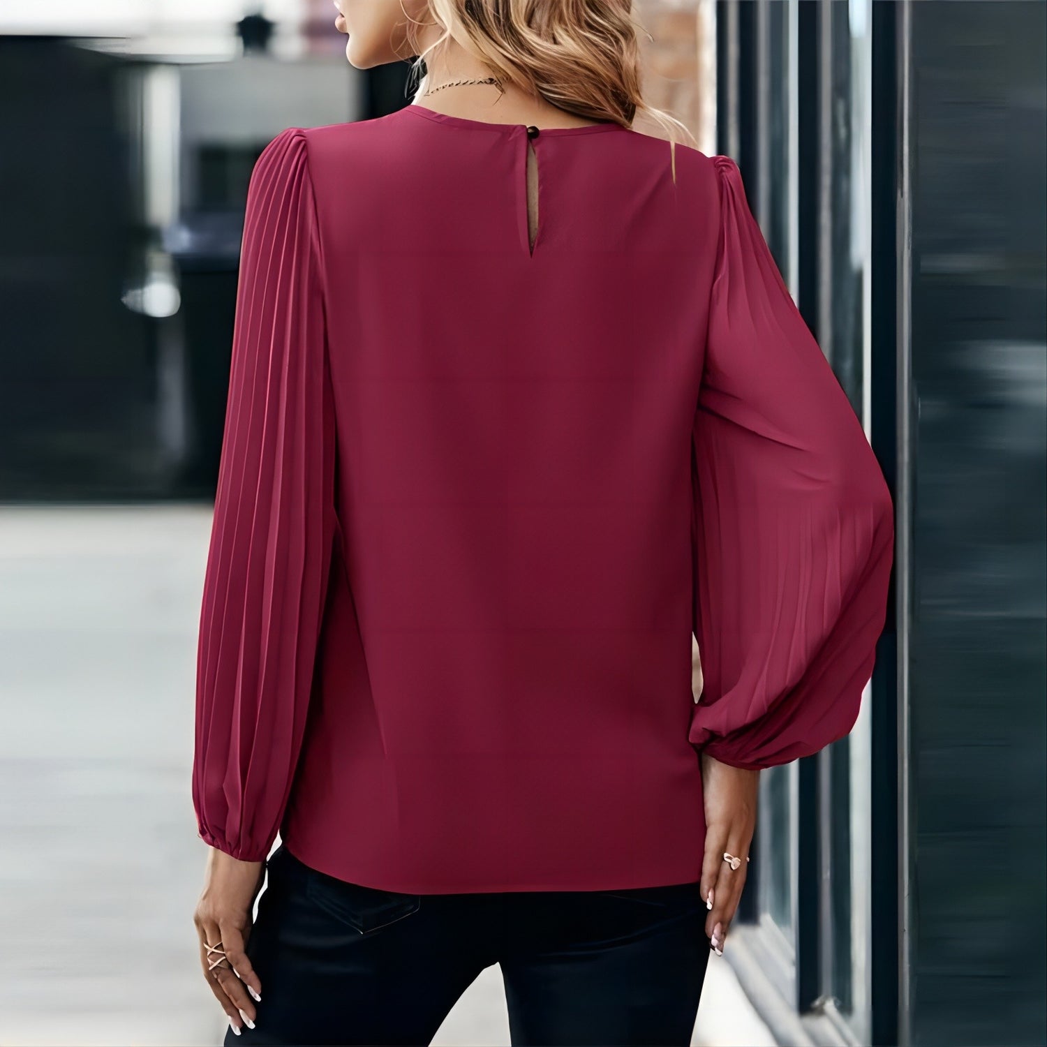 Long-sleeved Shirt Round Neck