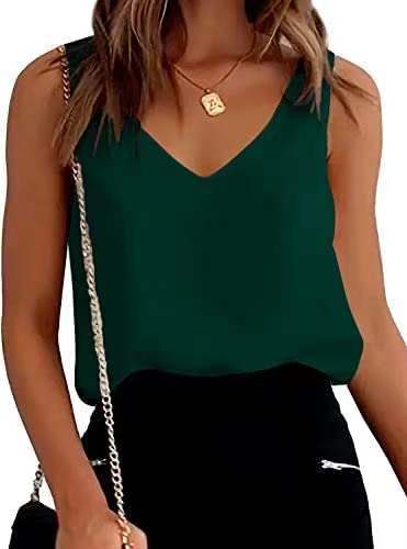 Summer Tank Top V Neck Blouses Loose