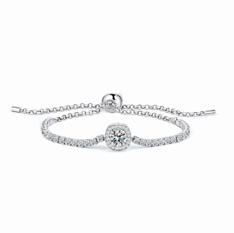 Sterling Silver Moissanite Bracelet