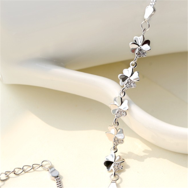 Four-leaf clover bracelet 925 Silver