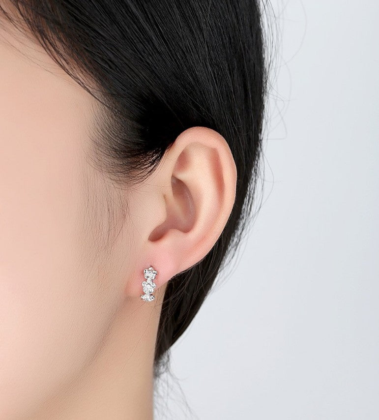 925 Silver Flower Earrings