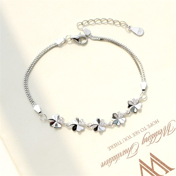 Four-leaf clover bracelet 925 Silver