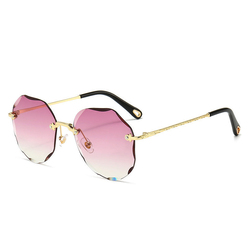 Rimless Polygonal Sunglasses