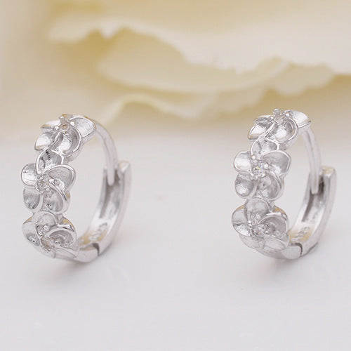 925 Silver Flower Earrings