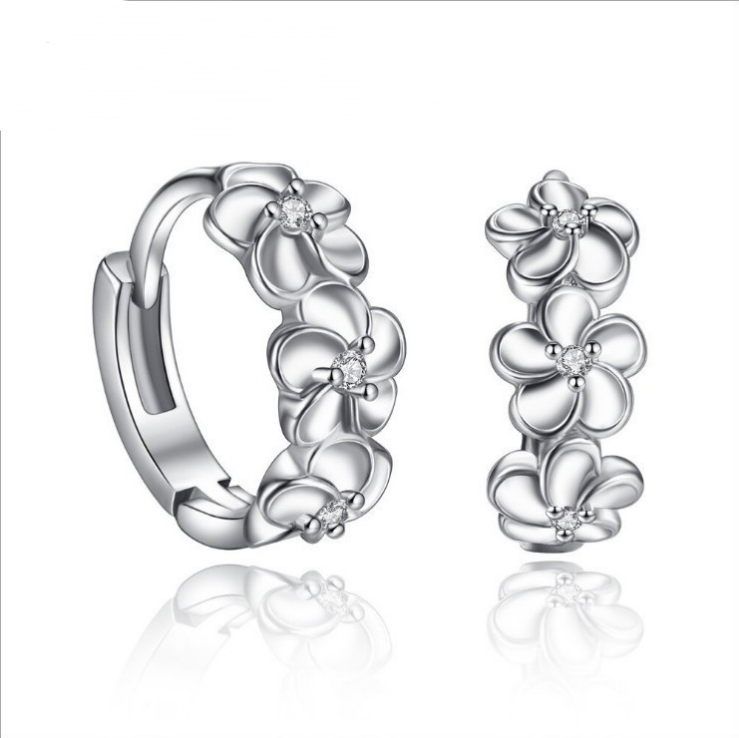 925 Silver Flower Earrings