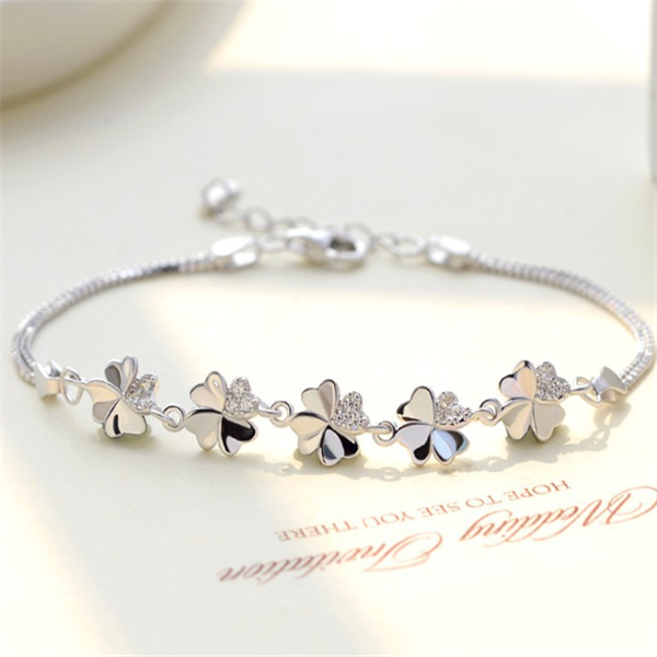 Four-leaf clover bracelet 925 Silver