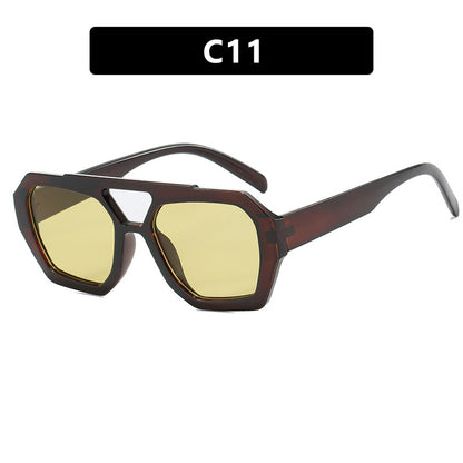 Double Beam Large Rim Sunglasses