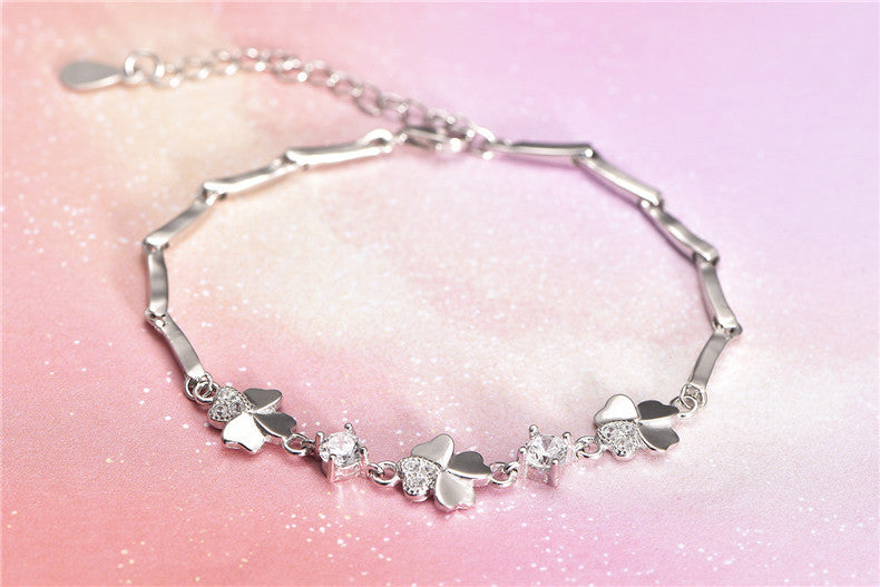 Four-leaf clover bracelet 925 Silver