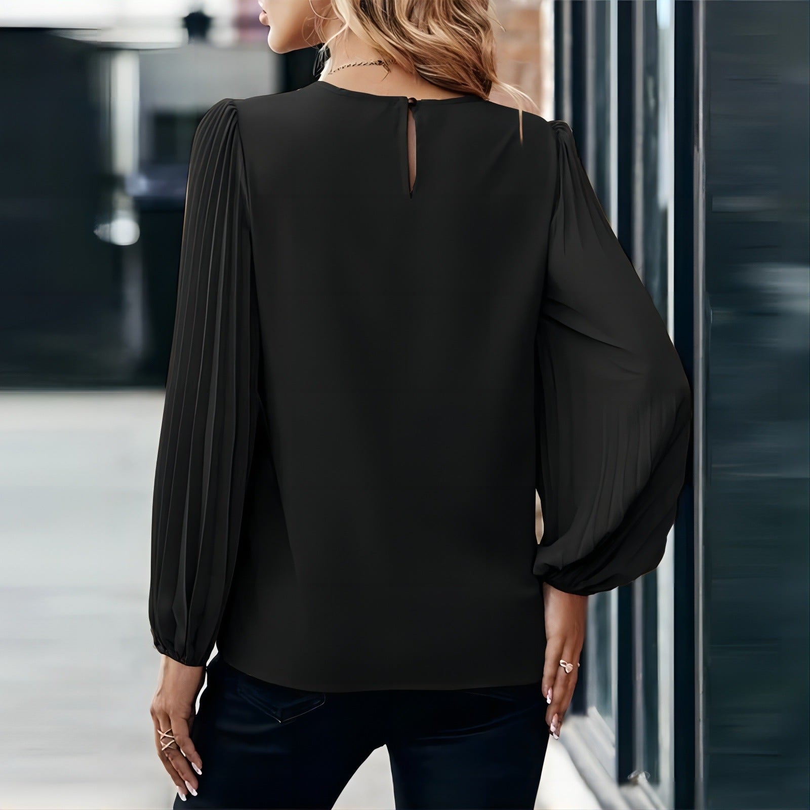 Long-sleeved Shirt Round Neck