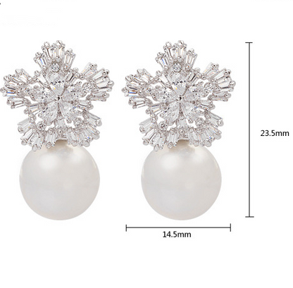 Crystal Pearl Earrings