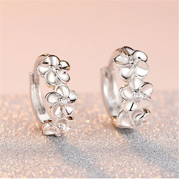 925 Silver Flower Earrings