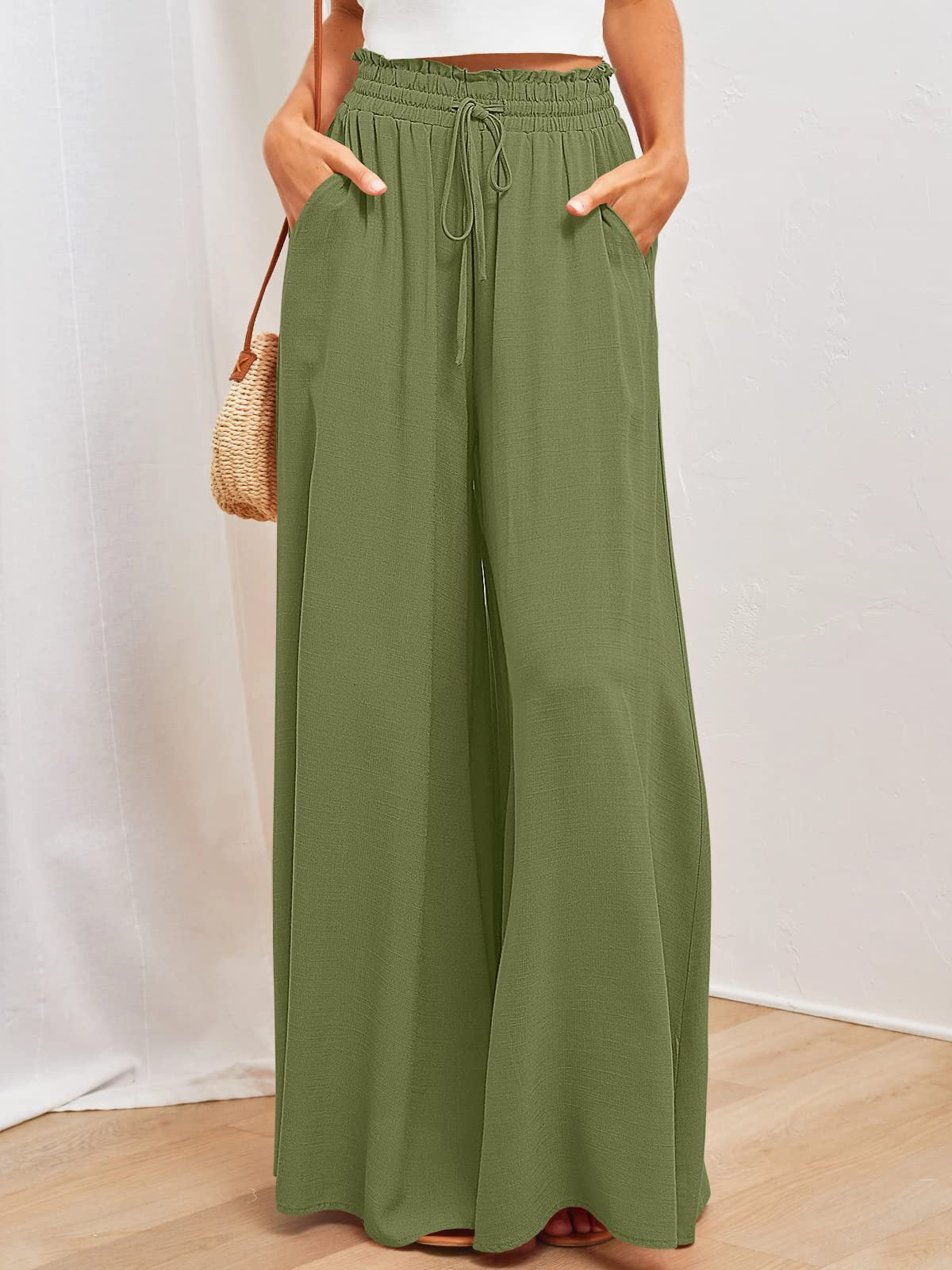 Wide Leg Womens Pants With Pockets