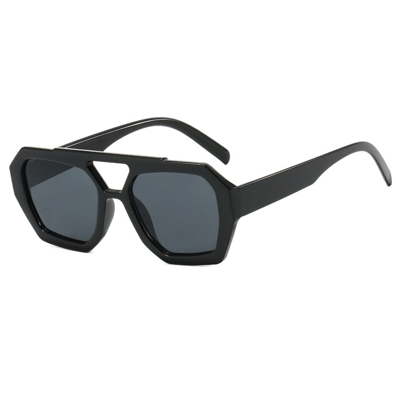 Double Beam Large Rim Sunglasses