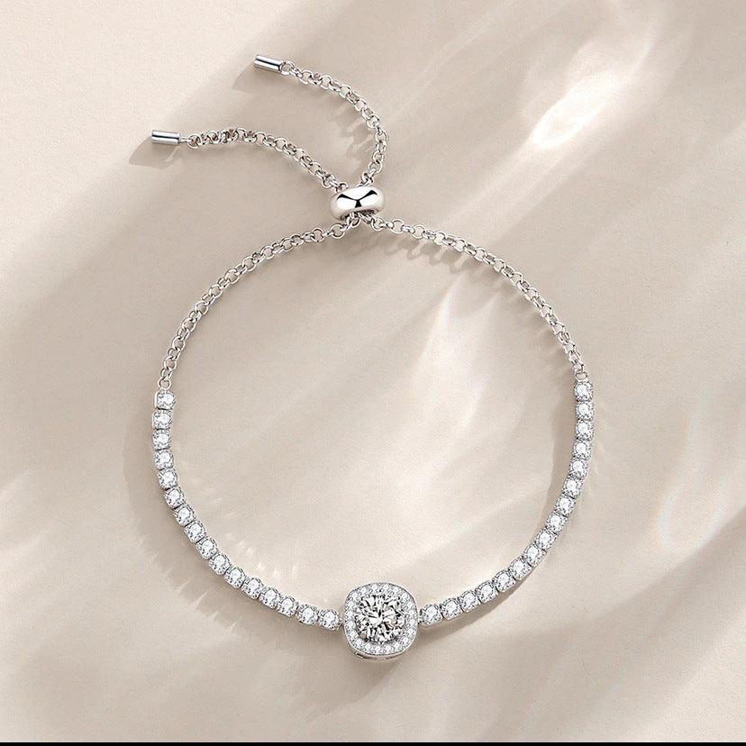 Sterling Silver Moissanite Bracelet