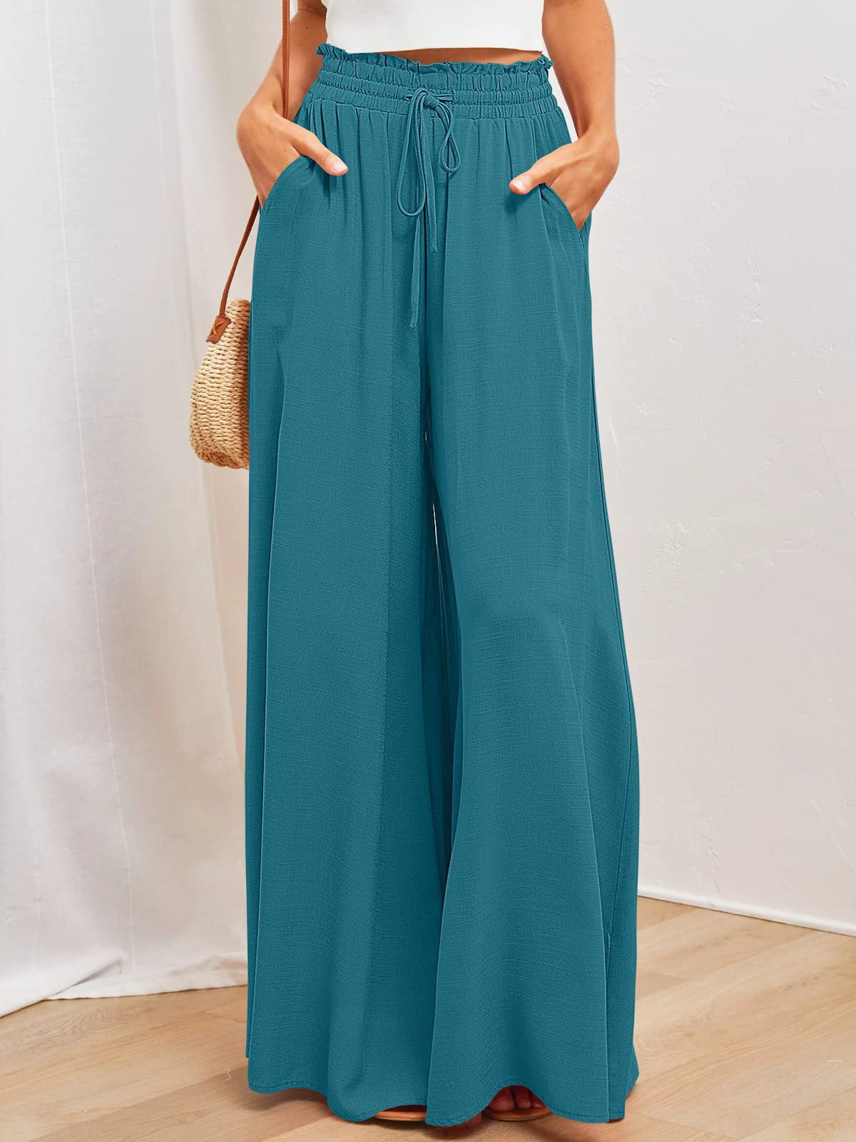 Wide Leg Womens Pants With Pockets