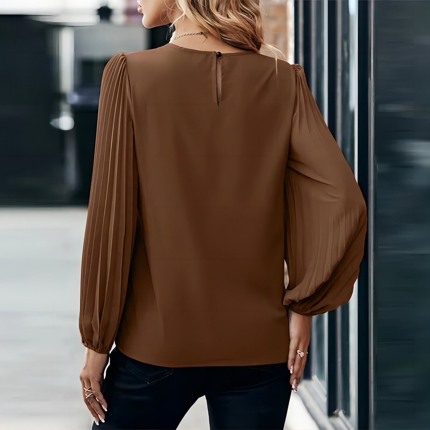 Long-sleeved Shirt Round Neck